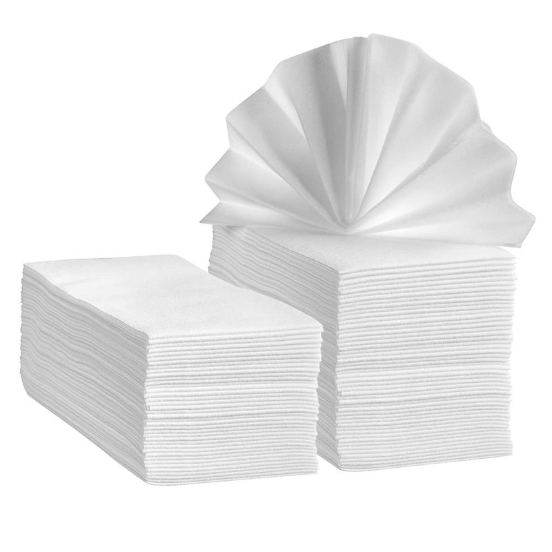 SETUP [100 Count] Linen-Feel Guest Towels - Disposable Cloth Dinner Napkins, Bathroom Paper Hand Towels, Wedding Napkins - (Formerly Comfy Package) - Image 1